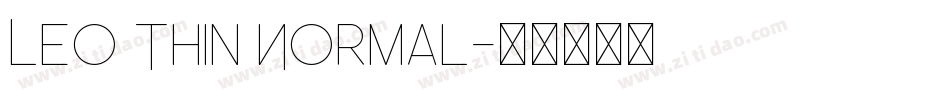 Leo Thin Normal字体转换